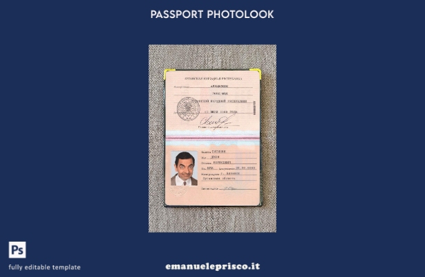 modello di aspetto fotografico per passaporto della Repubblica popolare di Luhan